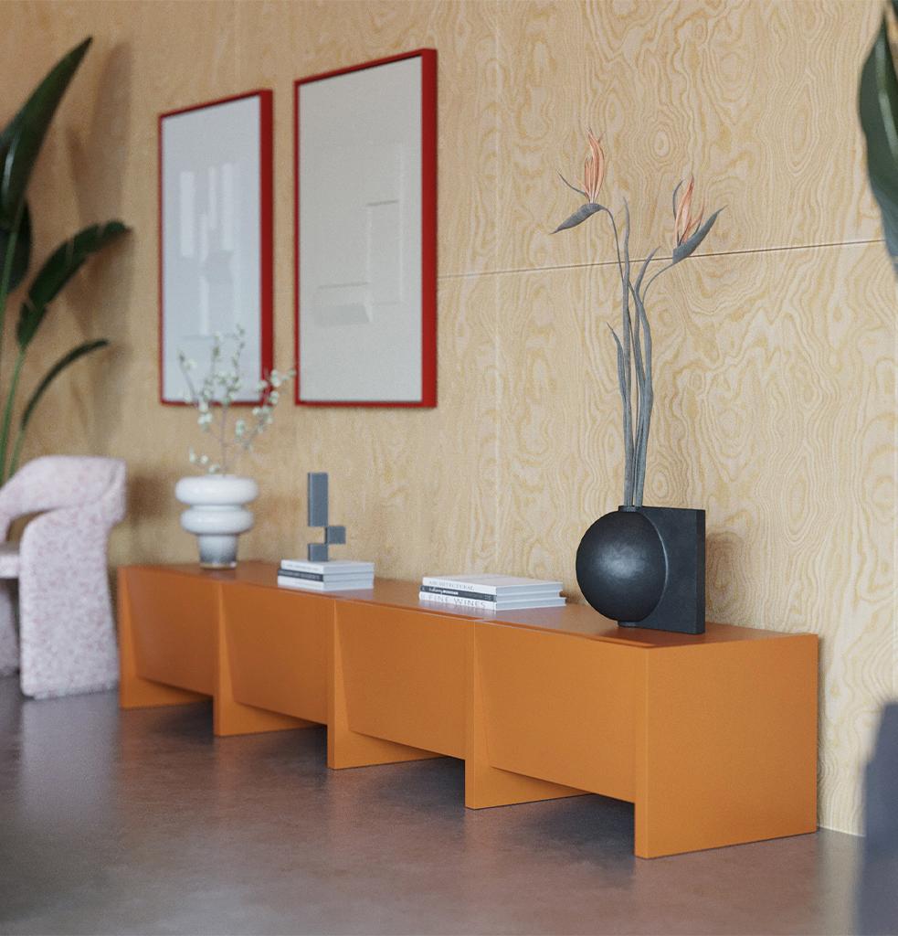 Consola baja Bevel Naranja 4 Fundas by Hermhaus Turco en venta