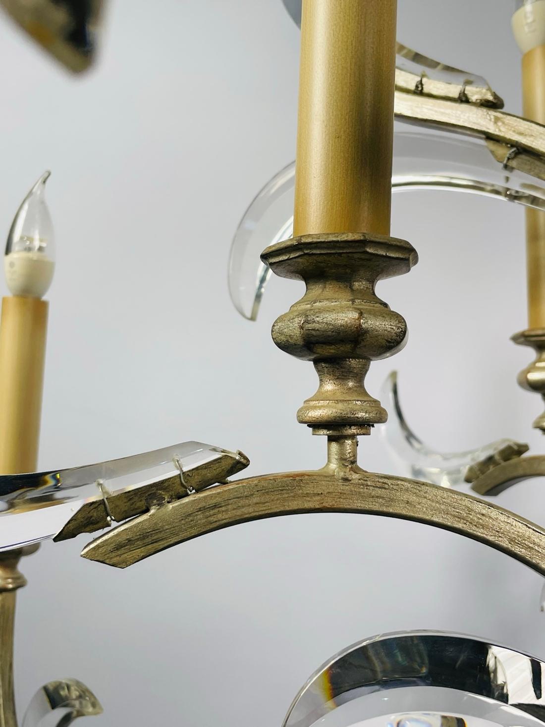 Metal Beveled Arcs Chandelier by Fine Art Handcrafted Lighting, USA