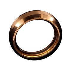 Abgeschrägter Bandring 18K Gelbgold, 6mm