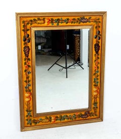Beveled Fruit Motif Mirror
