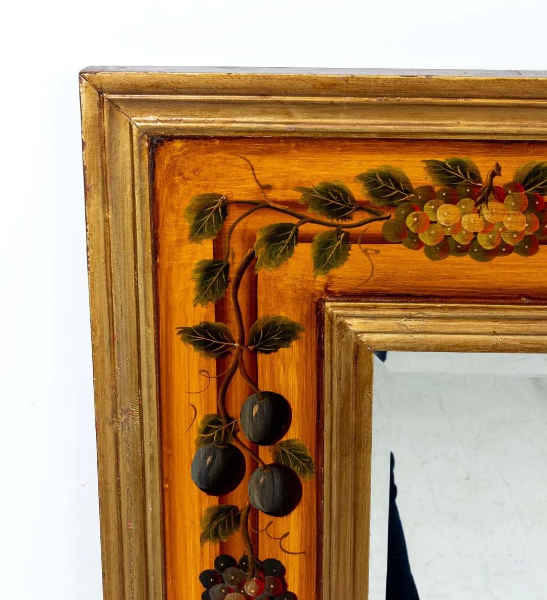 Beveled Fruit Motif Mirror For Sale 1