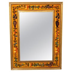 Vintage Beveled Fruit Motif Mirror