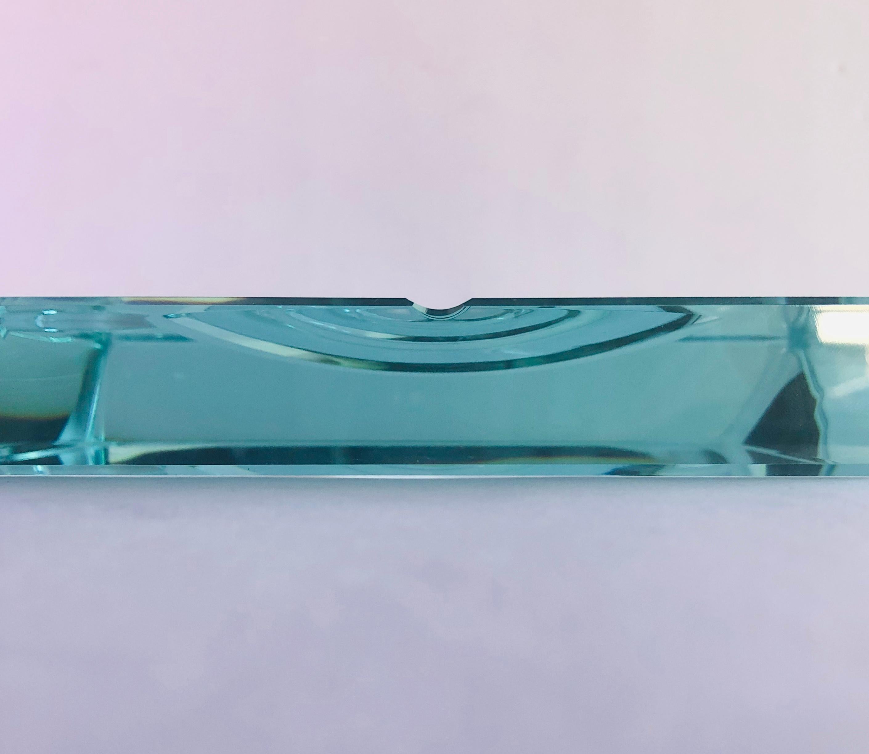 Beveled Glass Ashtray by Fontana Arte For Sale 2