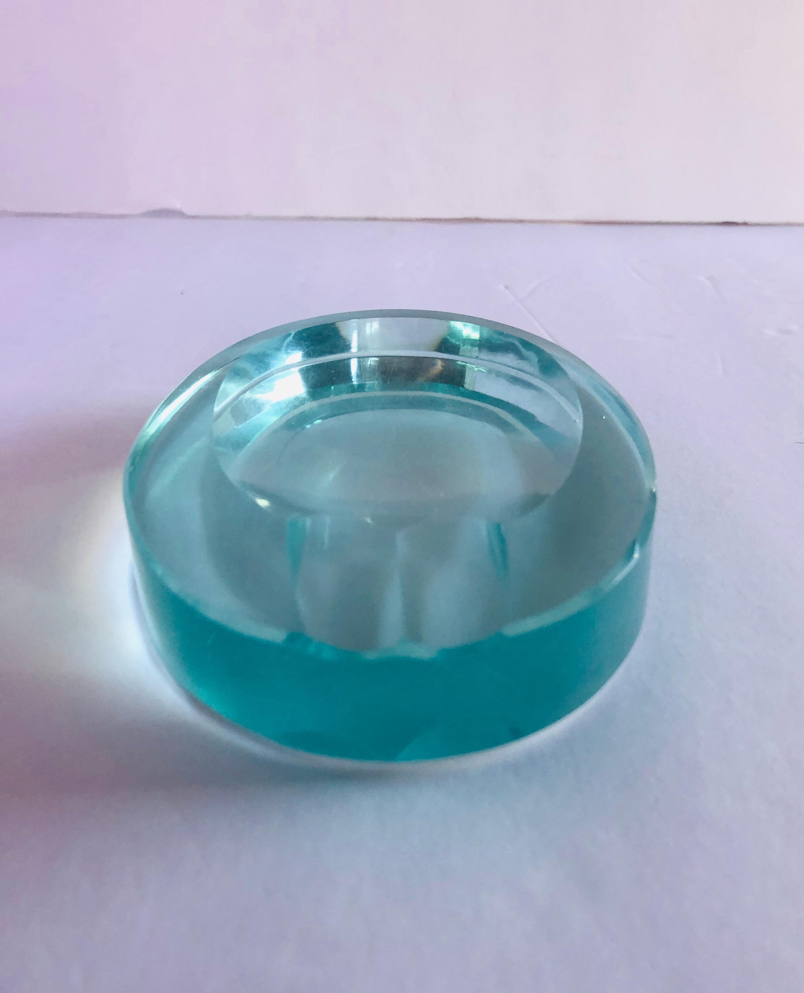 Mid-Century Modern Cendrier en verre biseauté par Fontana Arte en vente