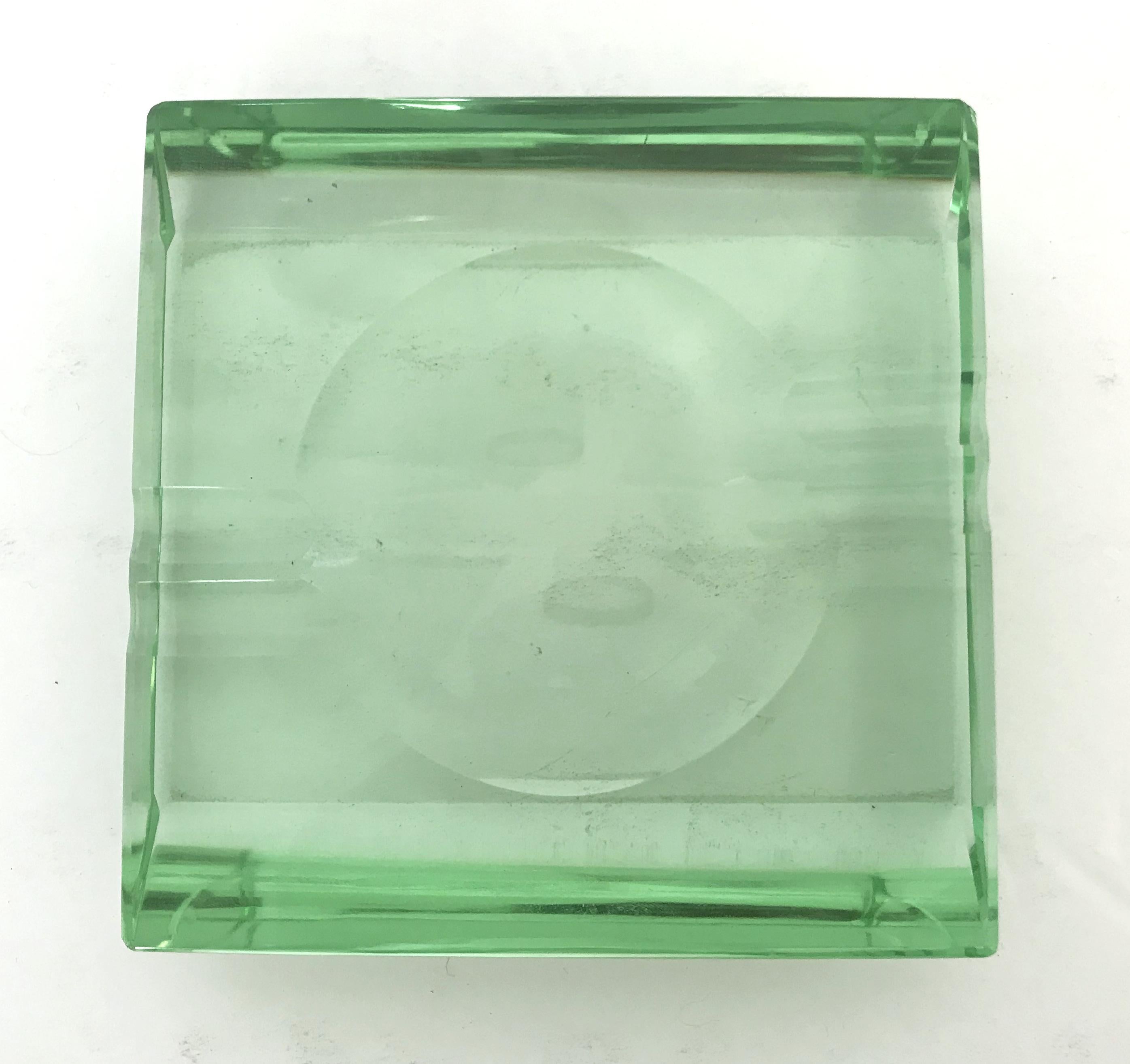 Beveled Glass Ashtray by Fontana Arte In Good Condition In Los Angeles, CA