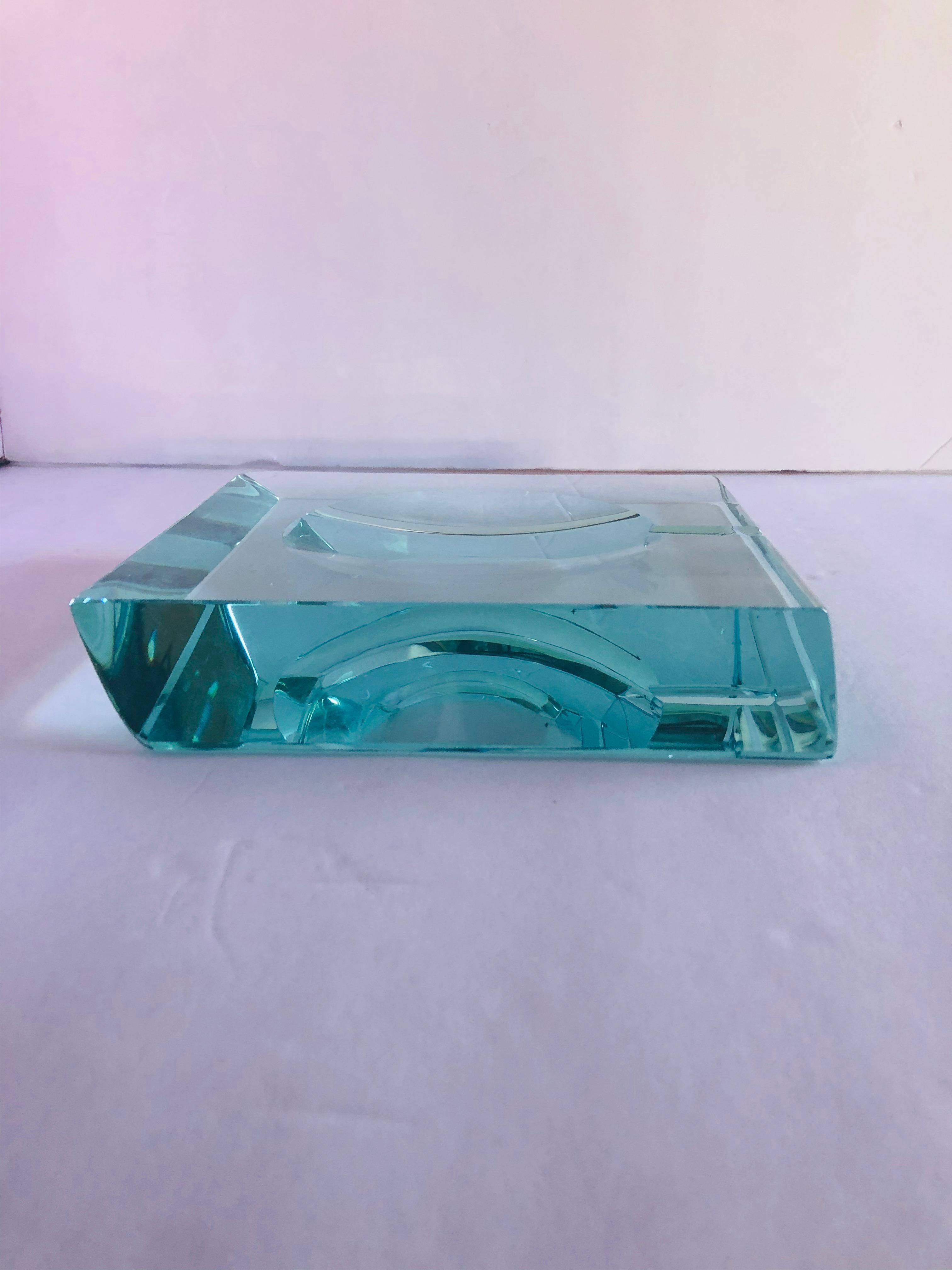 Cendrier en verre biseauté par Fontana Arte Bon état - En vente à Los Angeles, CA