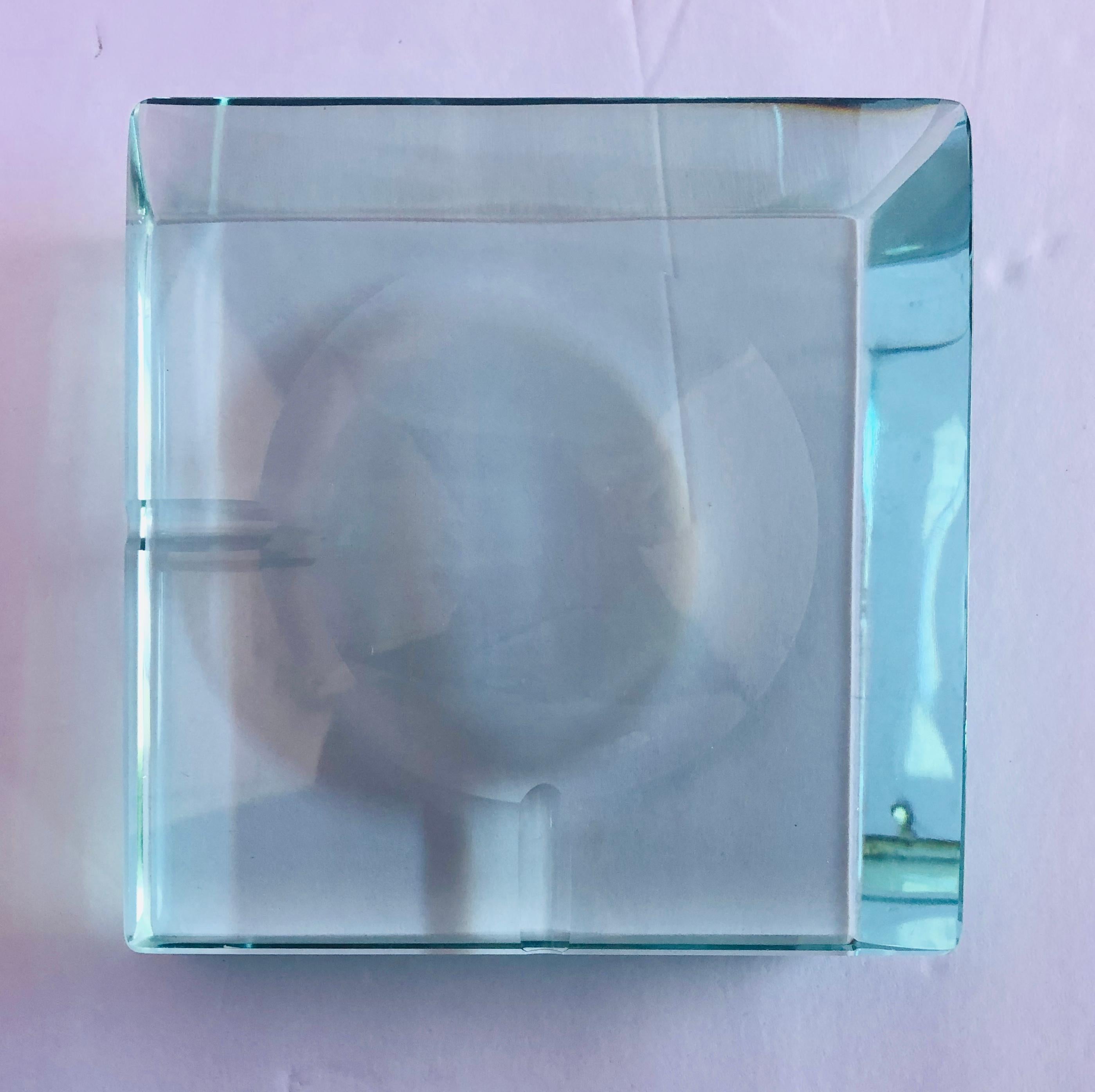 Verre Cendrier en verre biseauté par Fontana Arte en vente