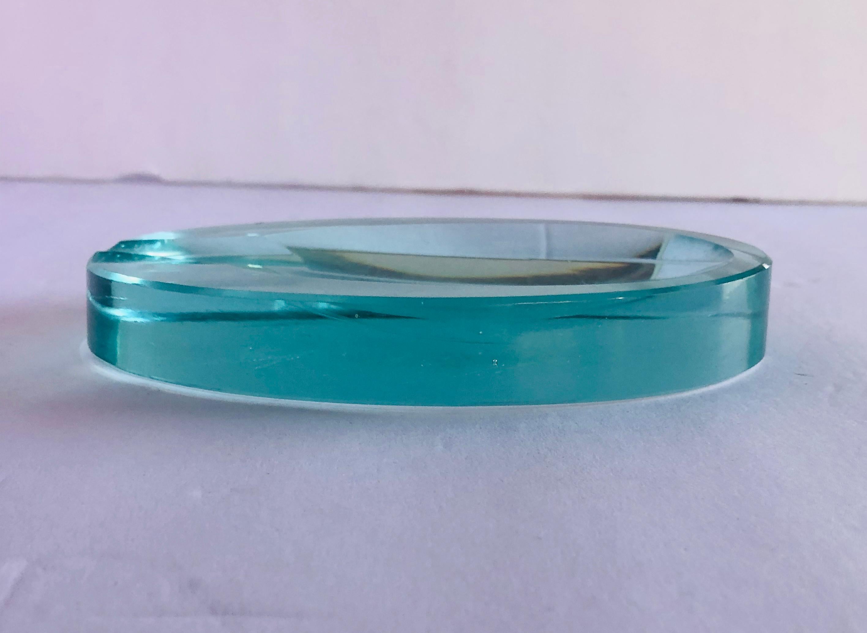 Beveled Glass Ashtray by Fontana Arte For Sale 3