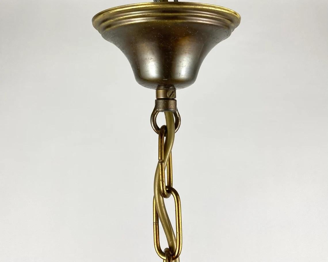 Beveled Glass Brass Lantern from Ef. Frantzen In Good Condition For Sale In Bastogne, BE