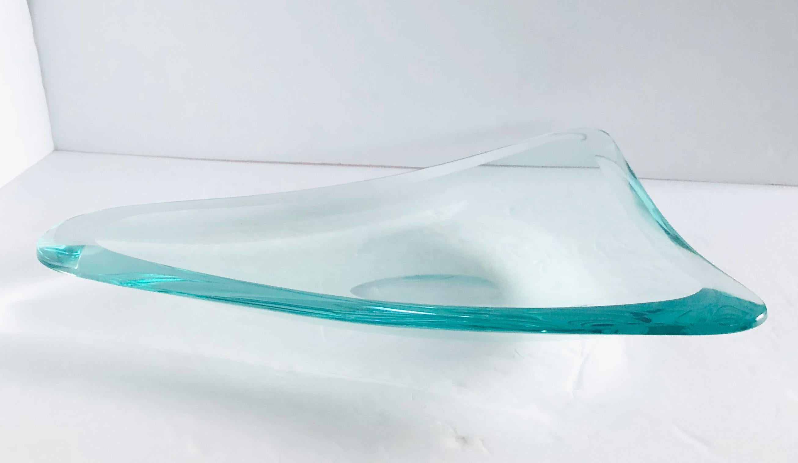 Tafelaufsatz aus abgeschrägtem Glas von Fontana Arte (Italienisch) im Angebot
