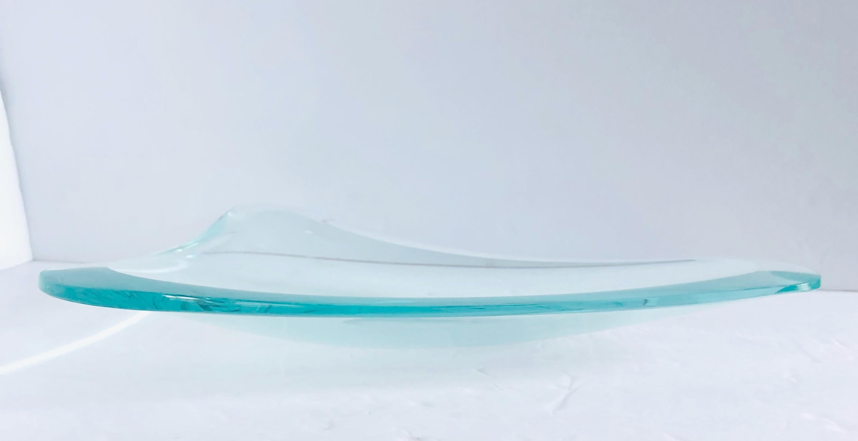Tafelaufsatz aus abgeschrägtem Glas von Fontana Arte im Angebot 1
