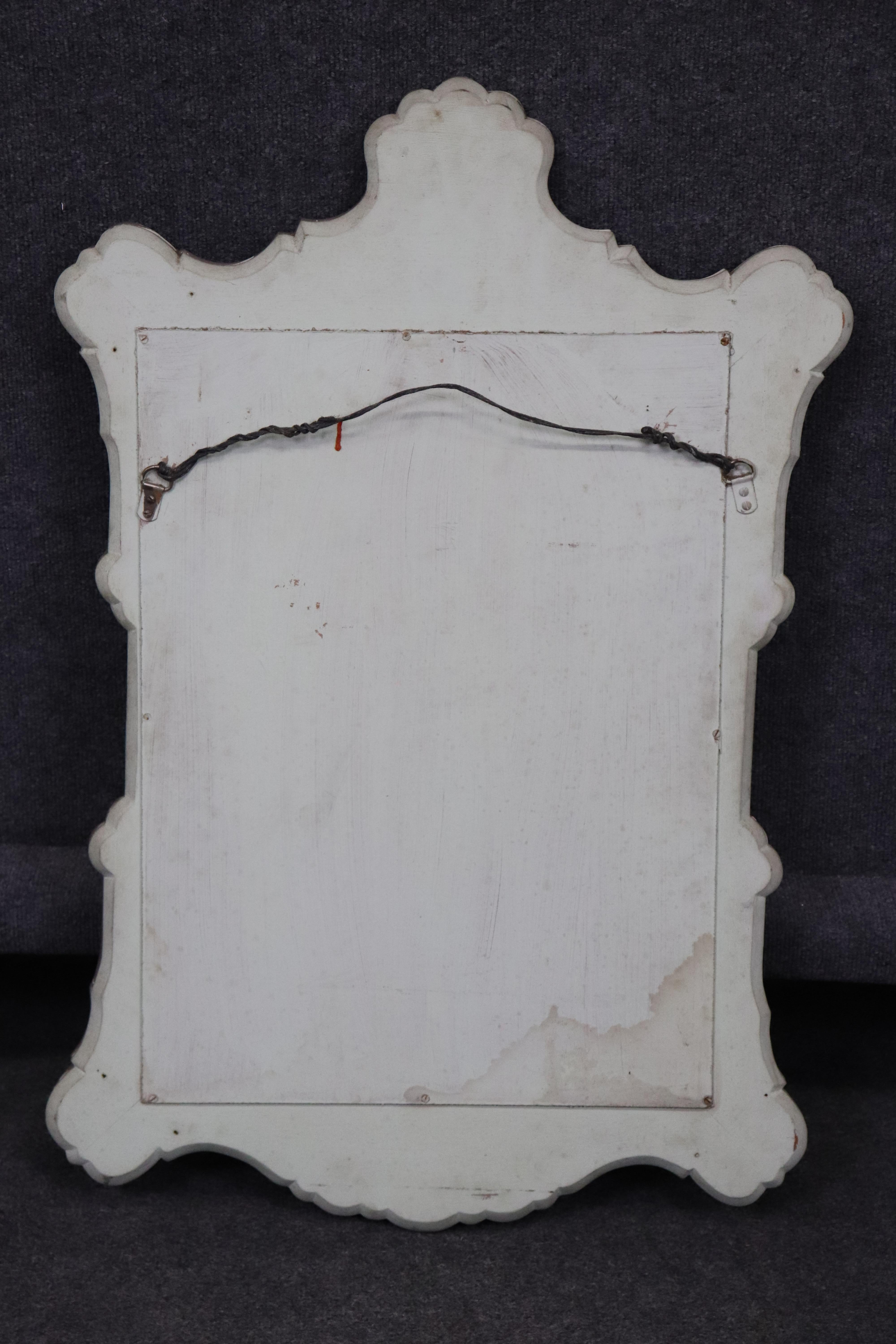 Beveled Glass Patinated Antique Italian Venetian Wall Mirror Circa 1930 For Sale 4