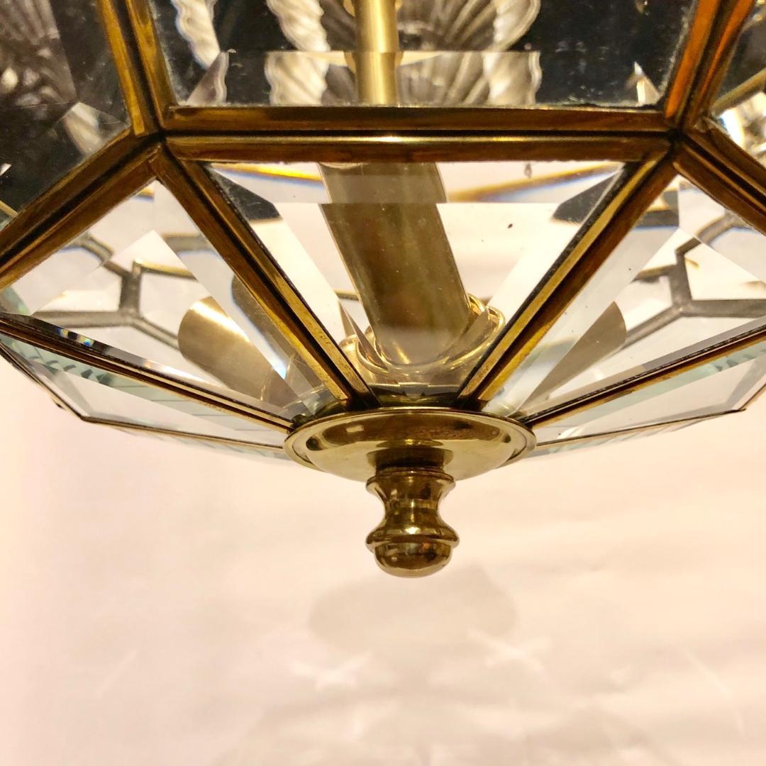 beveled glass pendant lights