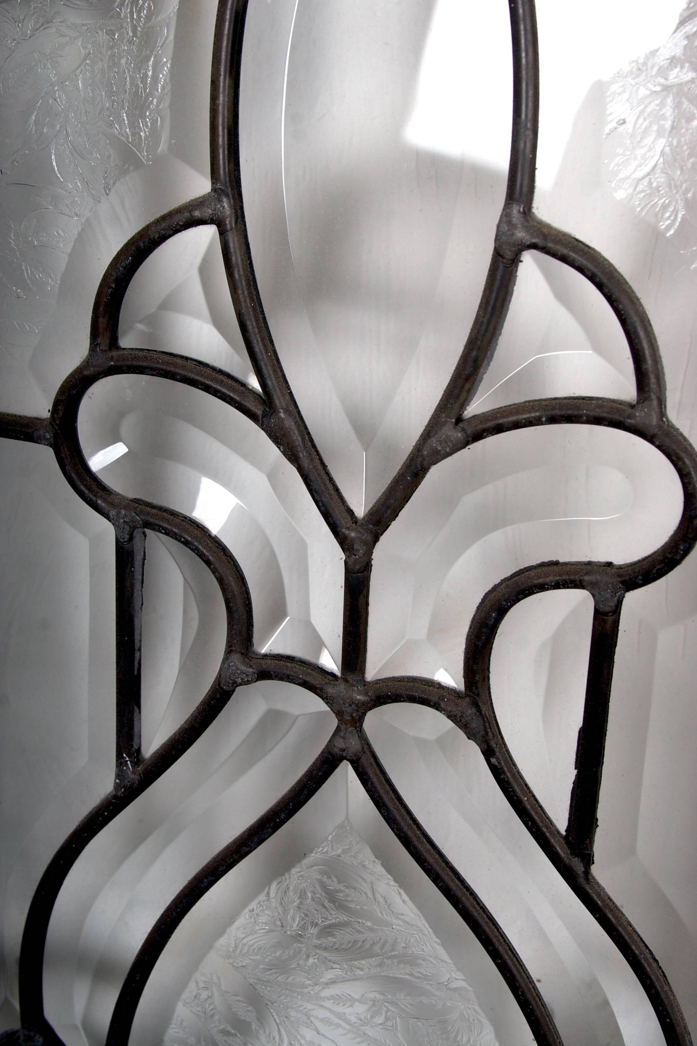 Beveled Leaded Glass Window, circa 1910, 1 Window 13