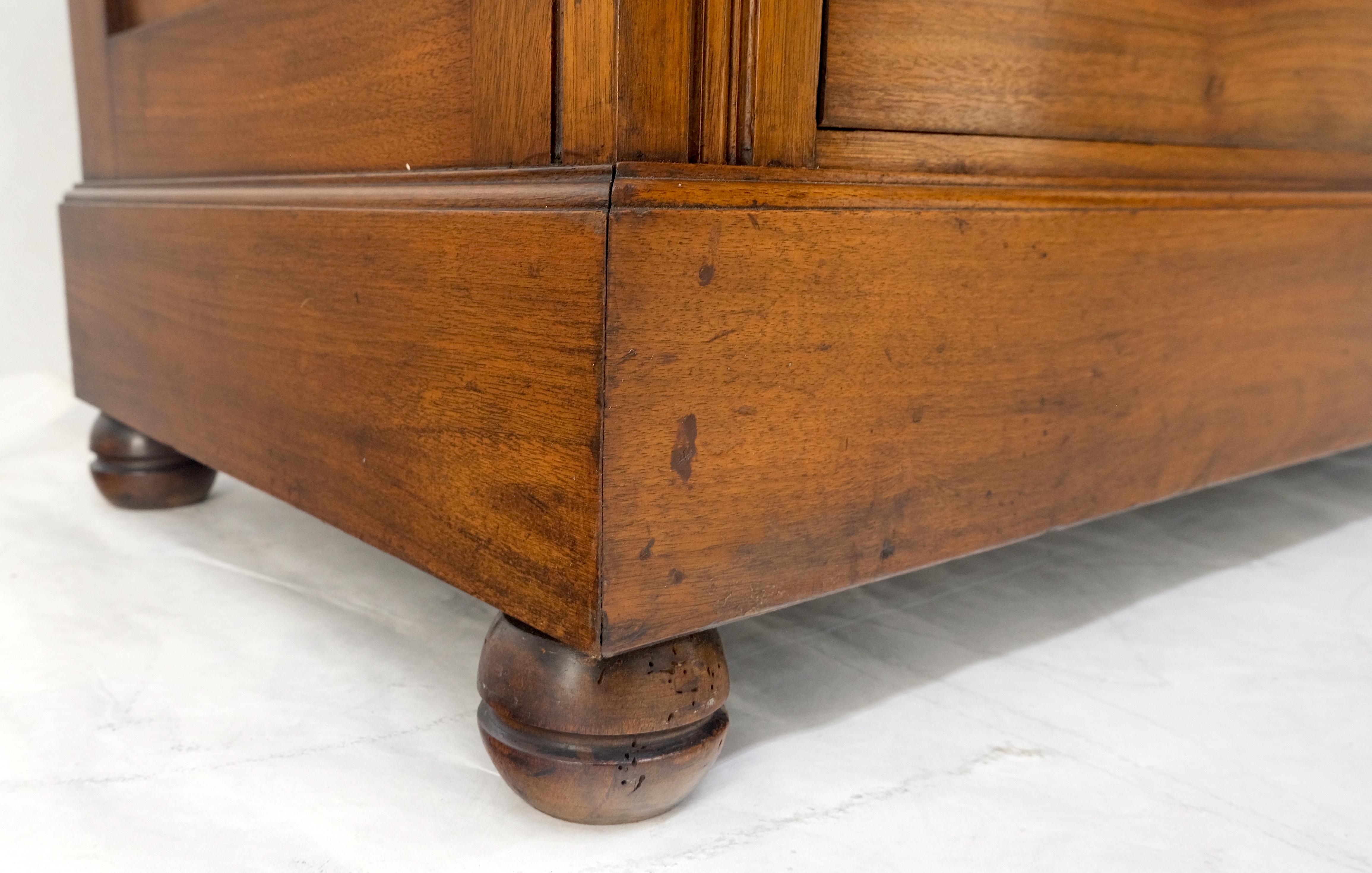 Beveled Mirror Door Fine Carved Plaques Bottom Drawer Victorian Walnut Wardrobe 6