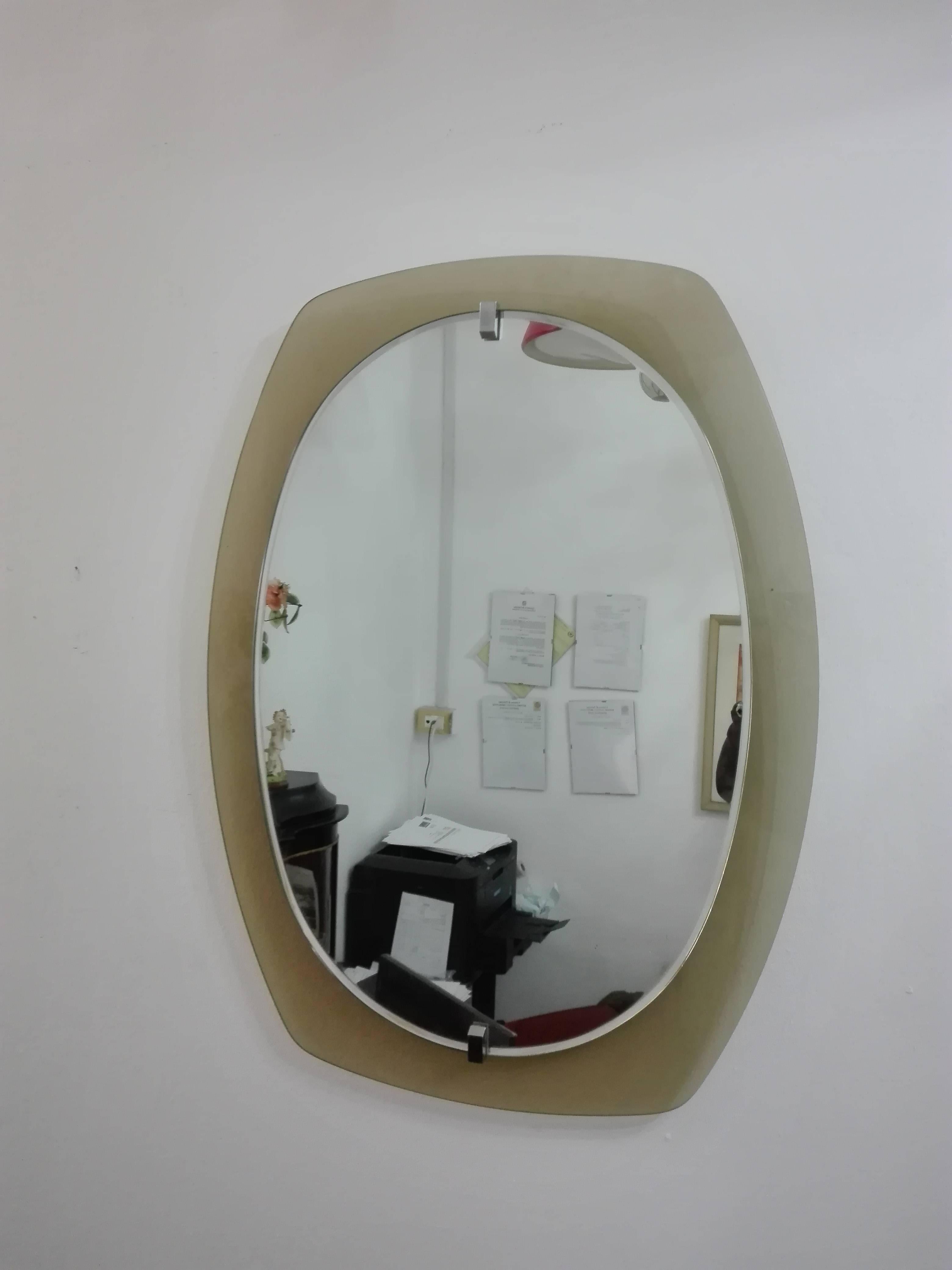 Mid-Century Modern Beveled Mirror from Veca, Italy, 1960s
