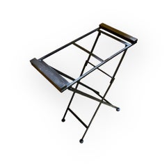 Vassoio per bevande a specchio smussato su supporto in ferro Foldes