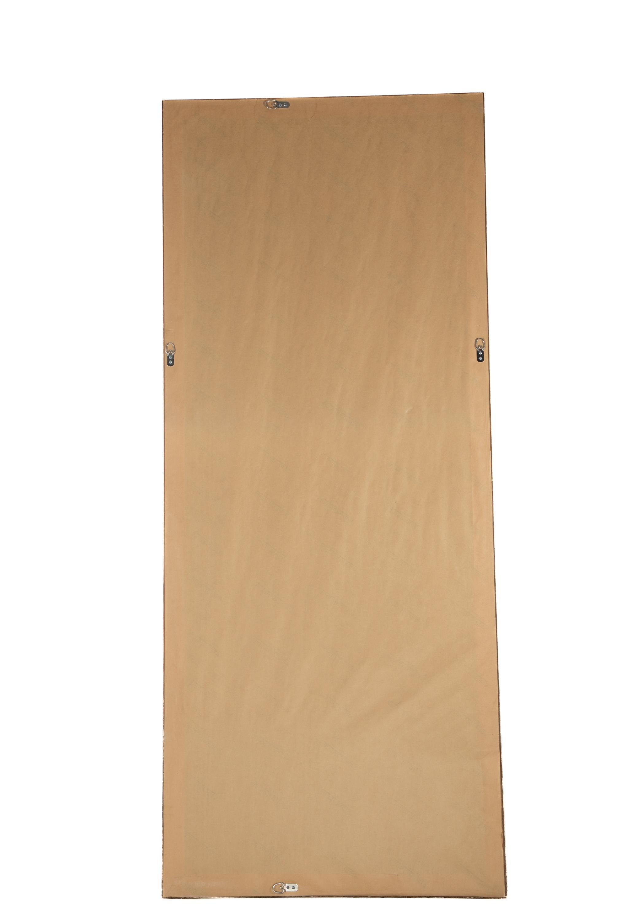 Beveled Rectangle Mirror, Framed In Good Condition For Sale In Dallas, TX