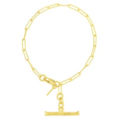 Bevelled Chain T-Bar Bracelet