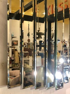 Bevelled Edge Multi Level Mirror Postmodern