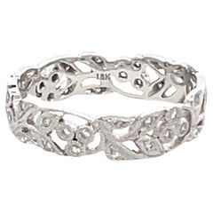 Beverley Kay Floral Eternity Band Ring 18k White Gold 5mm