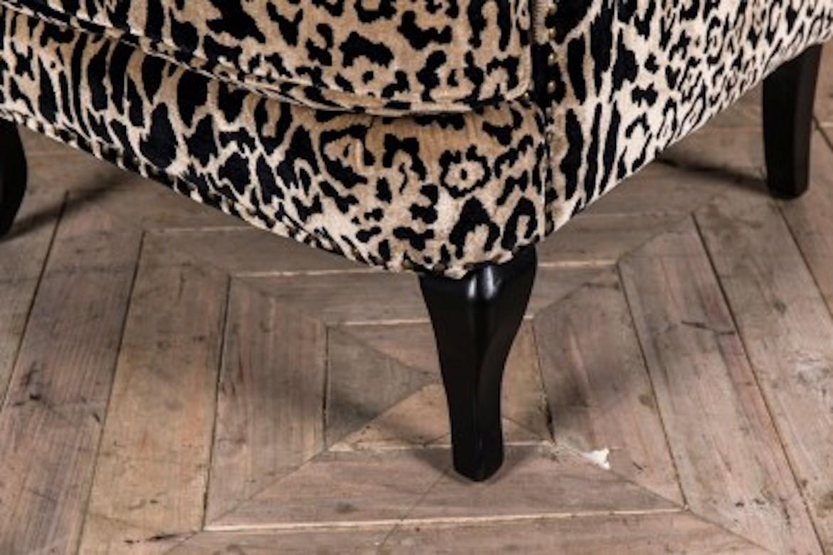 Beverley Leopard Print Armchair, 20th Century In Excellent Condition For Sale In London, GB