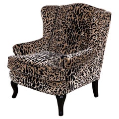 Vintage Beverley Leopard Print Armchair, 20th Century