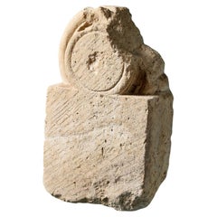 Antique Beverley Minster Rare 14th Century Limestone Column Capital