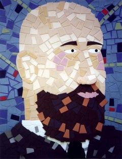 Portrait d'Antonio Gaudi sur papier Canson par Beverly Bigwood