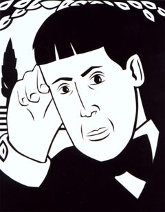 Aubrey Beardsley-Porträt – Canson-Papier von Beverly Bigwood