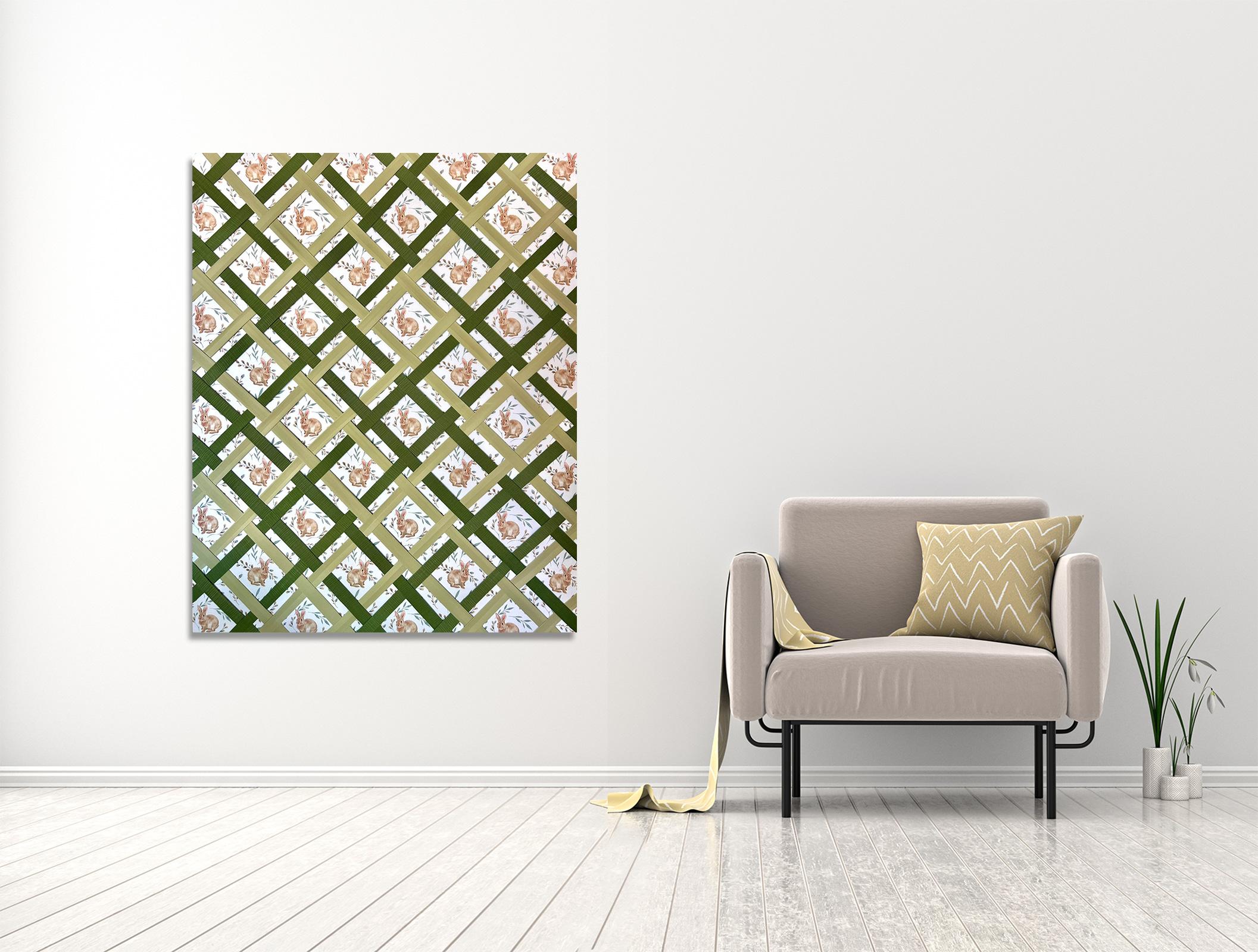 Bunny Love - Tissu sur toile par Beverly Bigwood en vente 1