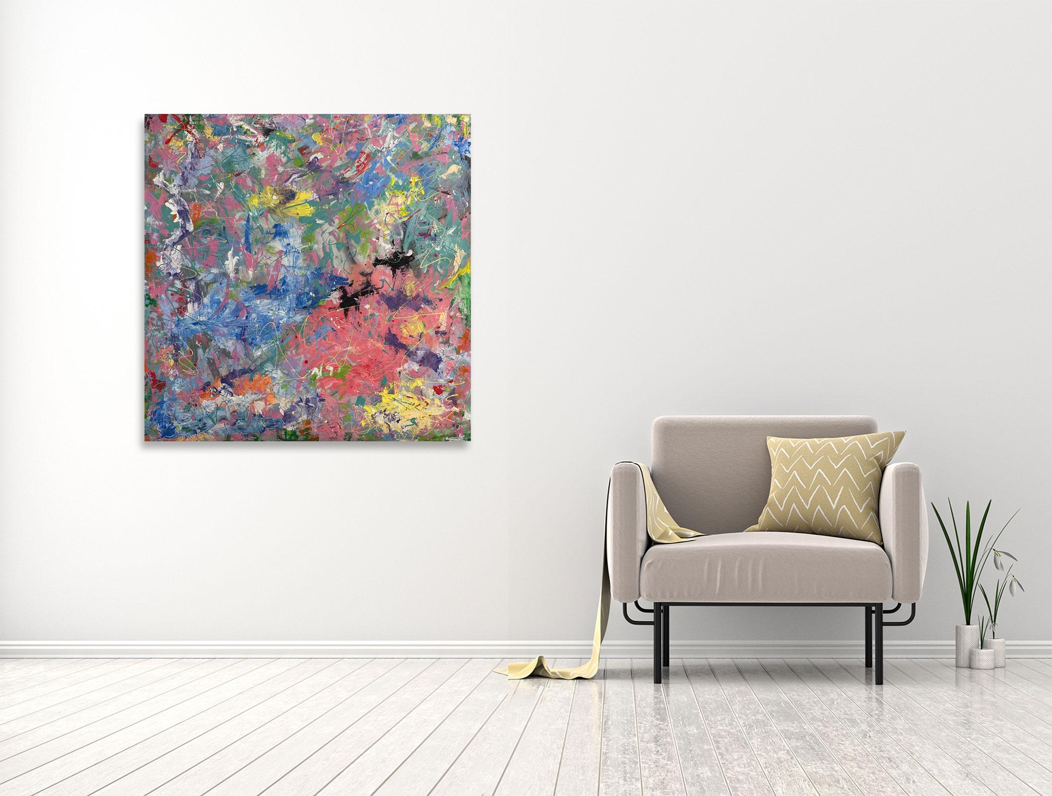 Farbtöne – Abstraktes Gemälde von Beverly Bigwood im Angebot 1