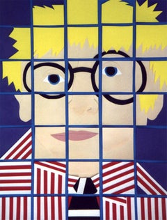 David Hockney (Polaroid-Serie) Porträt – Canson-Papier von Beverly Bigwood