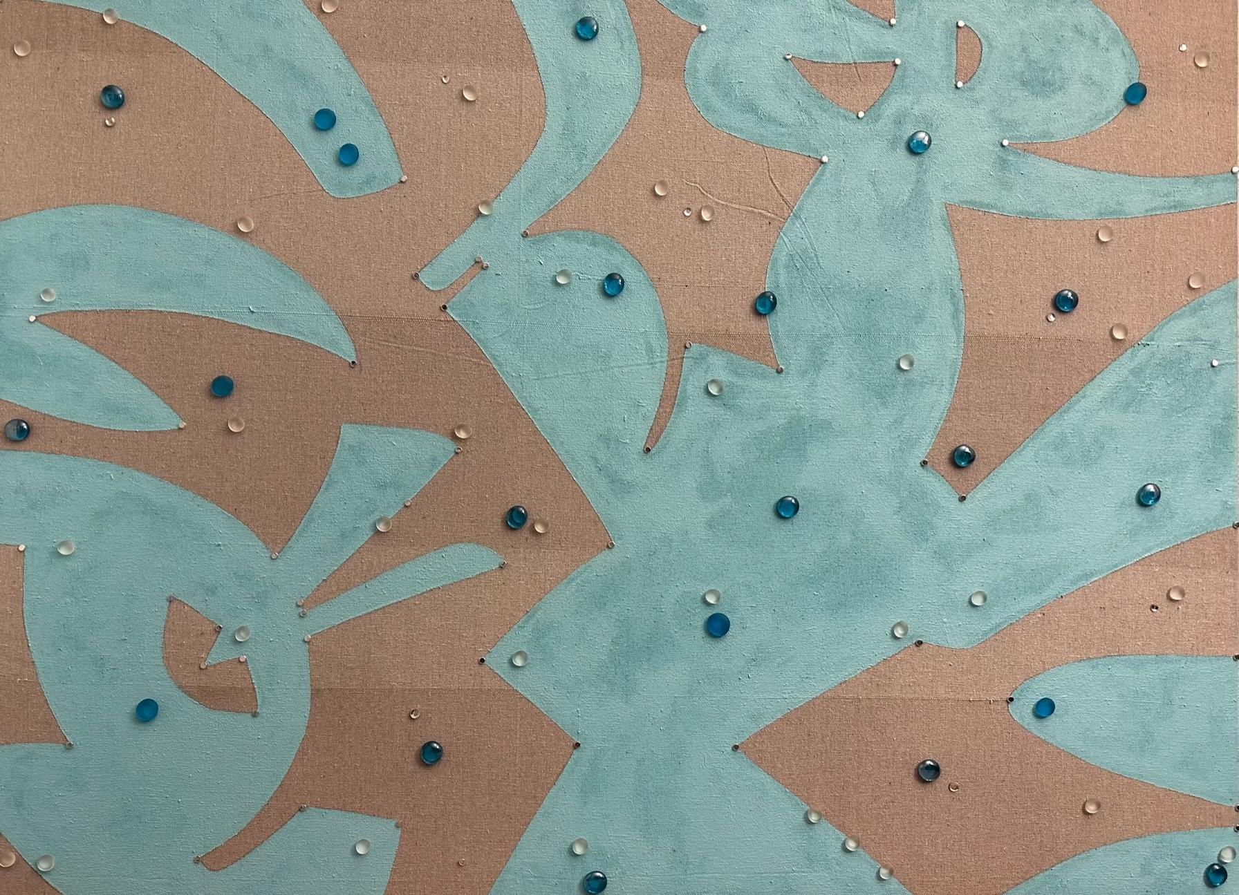 Dewdrops - Mixed Media Abstract Painting By Beverly Bigwood For Sale 6