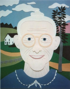 Portrait de Grandma Moses - Papier Canson par Beverly Bigwood