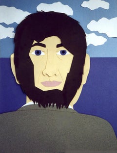 Portrait Rene Magritte - papier Canson de Beverly Bigwood