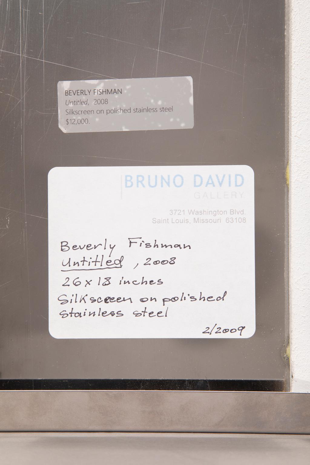Beverly Fishman, sérigraphie abstraite «UNTITLED » en métal inoxydable 2008  en vente 8