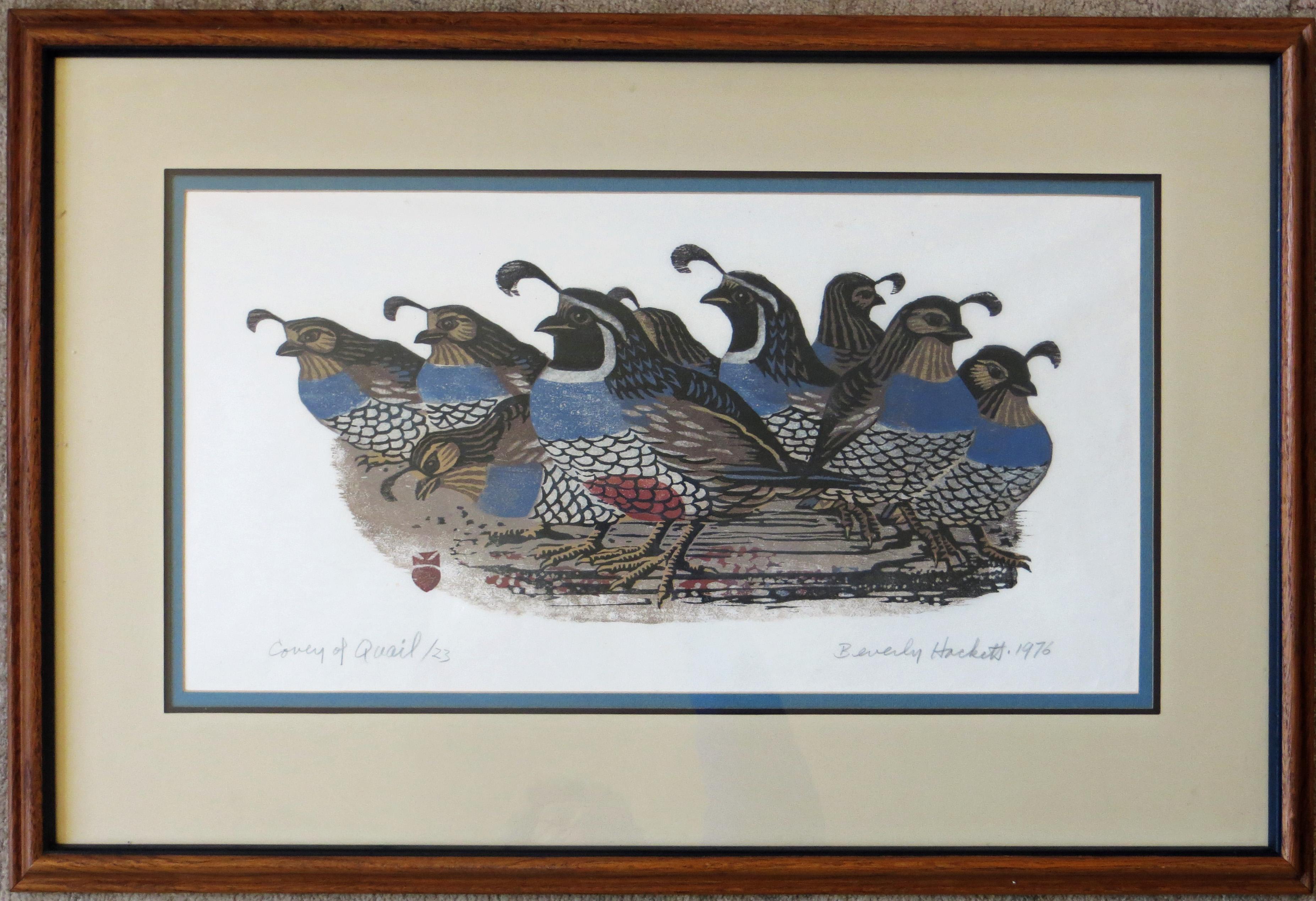 Covey of Quail - Print by Beverly Hackett