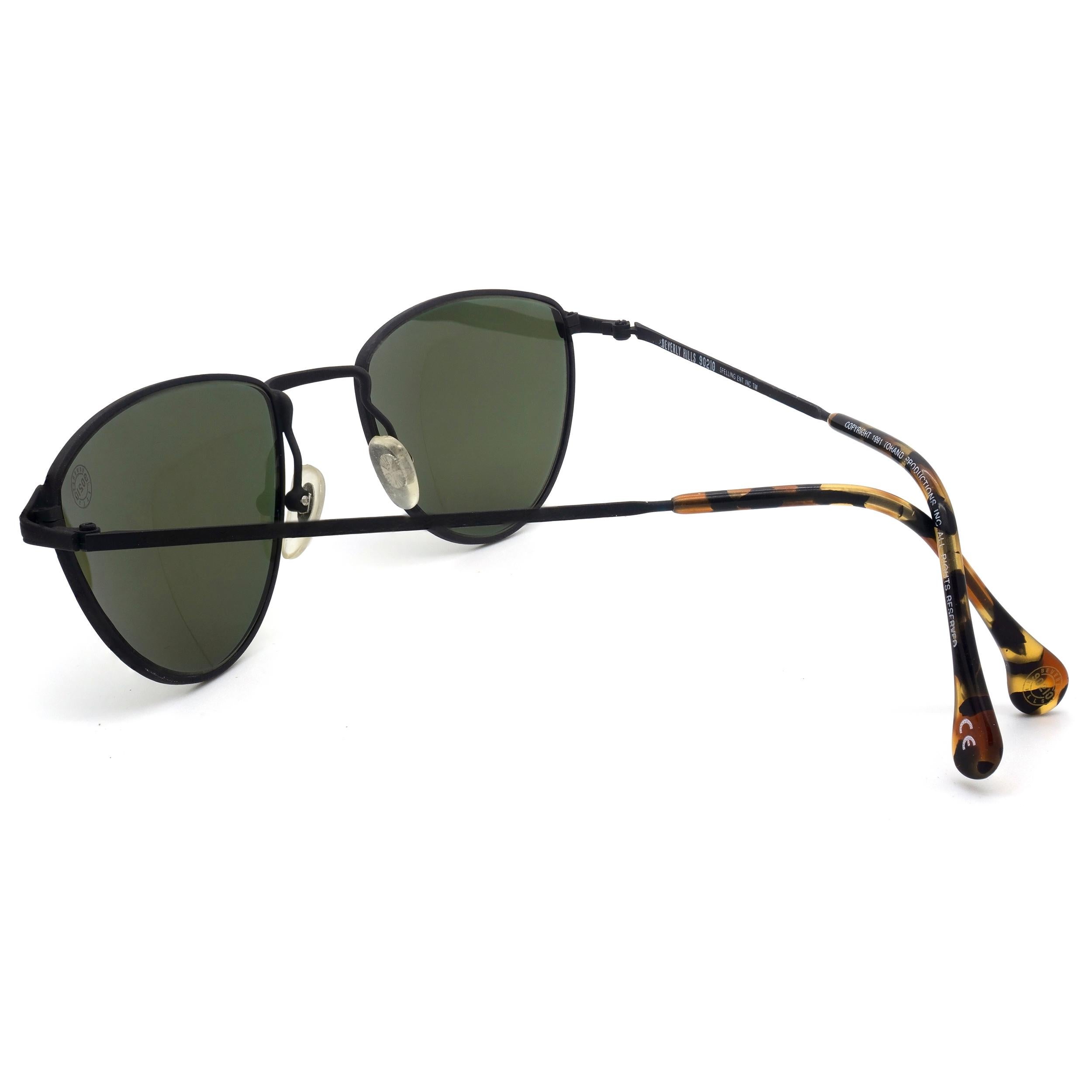 Black Beverly Hills 90210 vintage sunglasses 90s For Sale