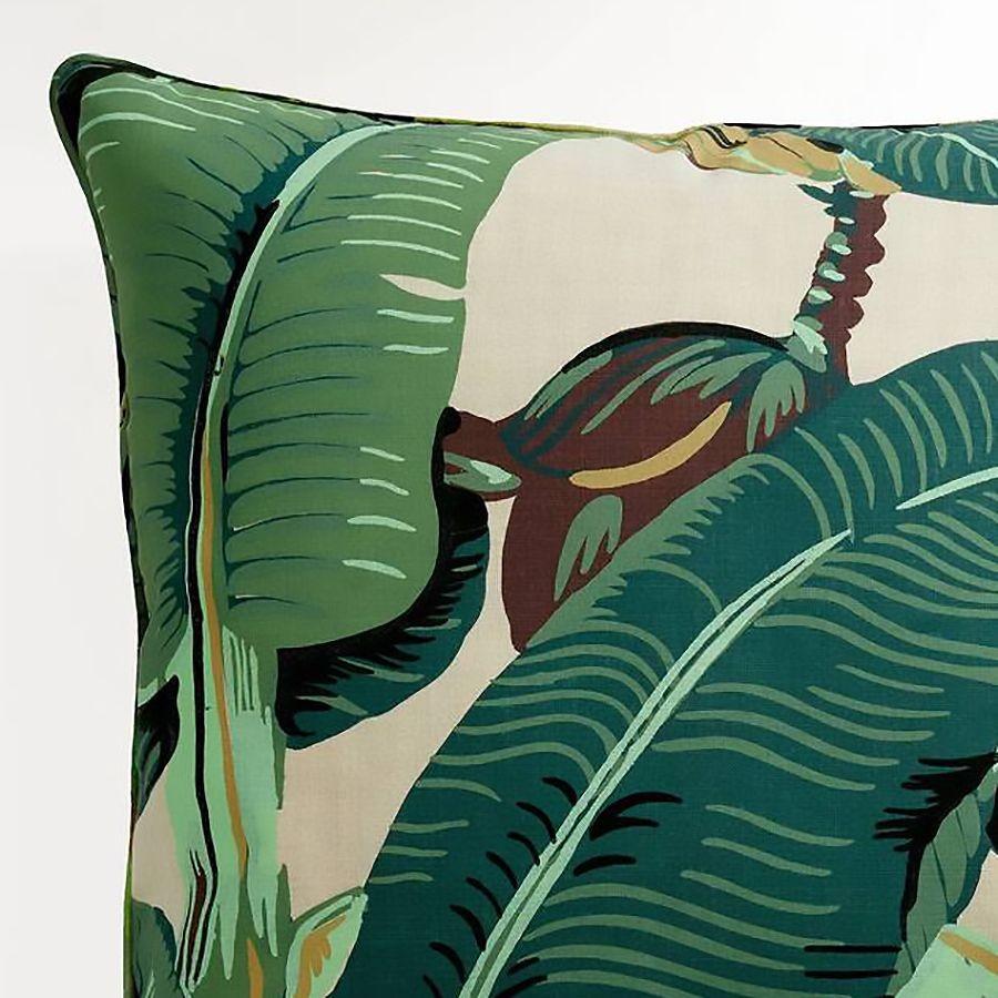 Mid-Century Modern Beverly Hills Hotel Martinique Banana Leaf Throw Pillow For Sale