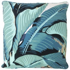 Vintage Beverly Hills Hotel Martinique Banana Leaf Throw Pillow