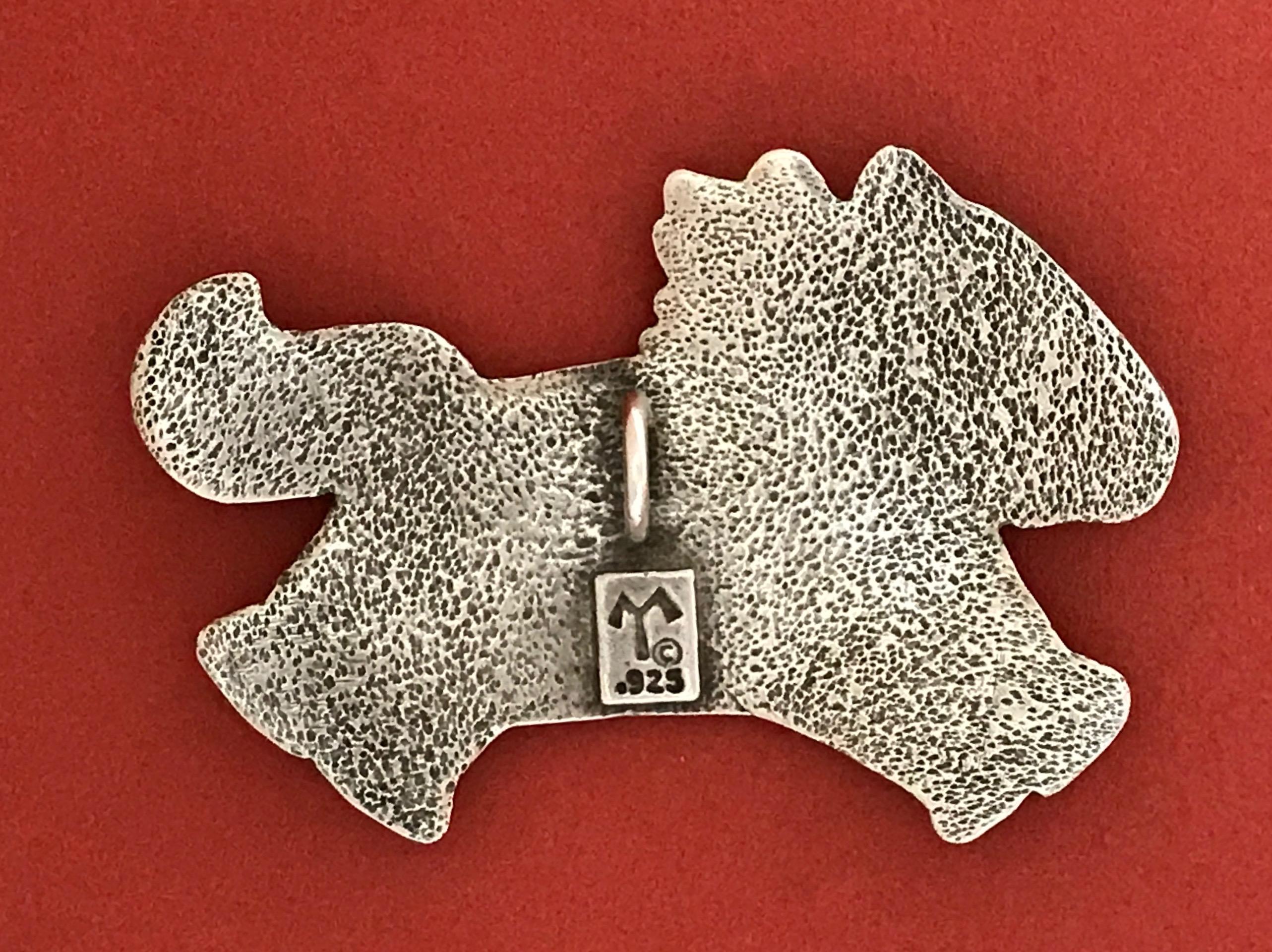 Women's or Men's Beverly Hills Yazzie, sterling silver pendant Melanie Yazzie Horse Navajo For Sale