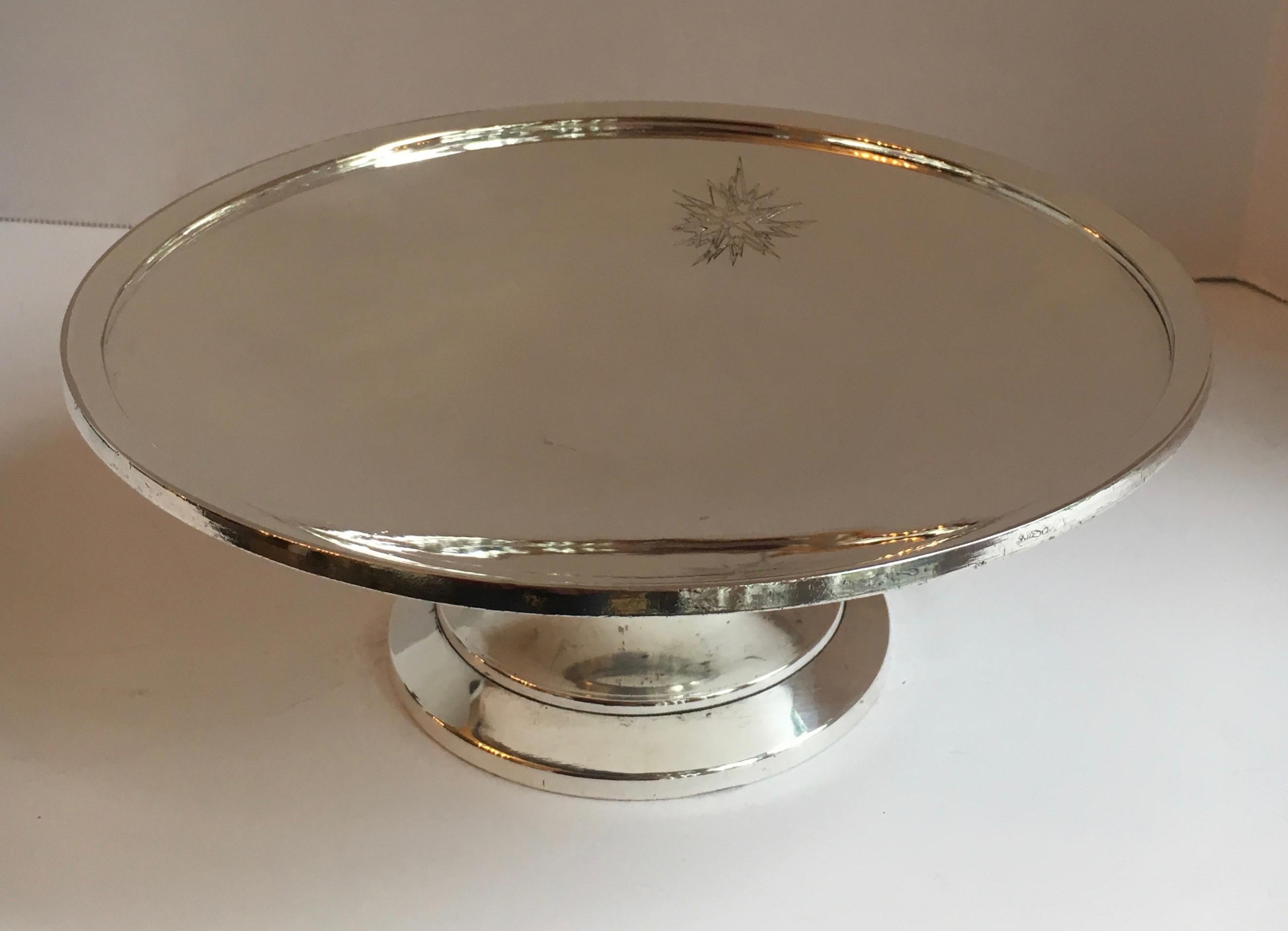 Beverly Hilton Silver Footed Cake Plate 1