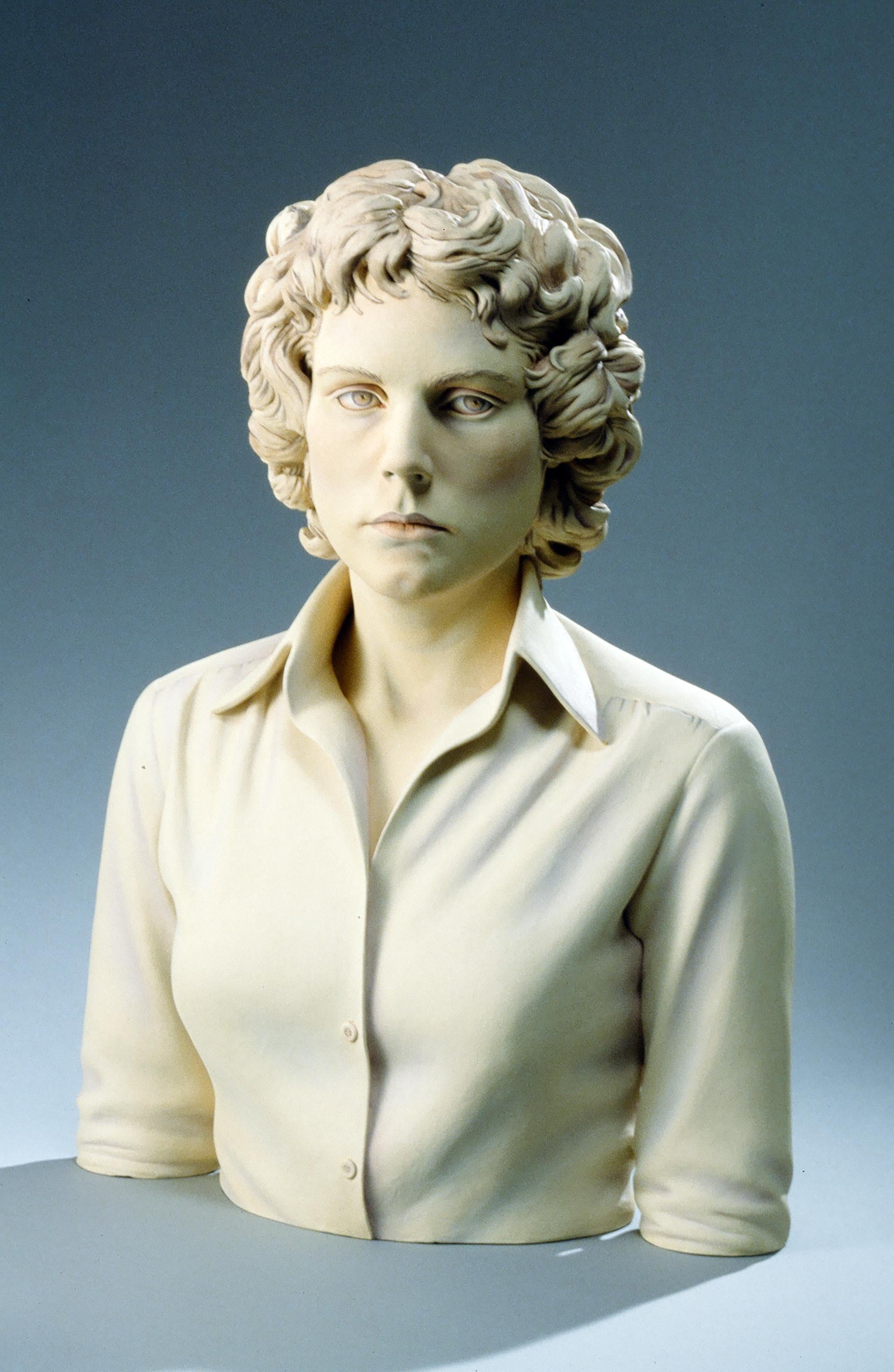"Contemporary Woman", Figurativ, Keramik, Skulptur, Glasur, Acrylfarbe