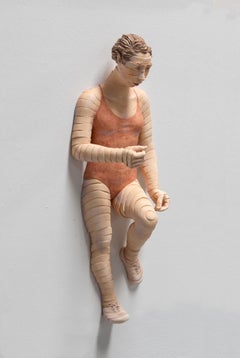 "Marionette", Contemporary, Ceramic, Wall Hanging, Sculpture, Acrylic Paint
