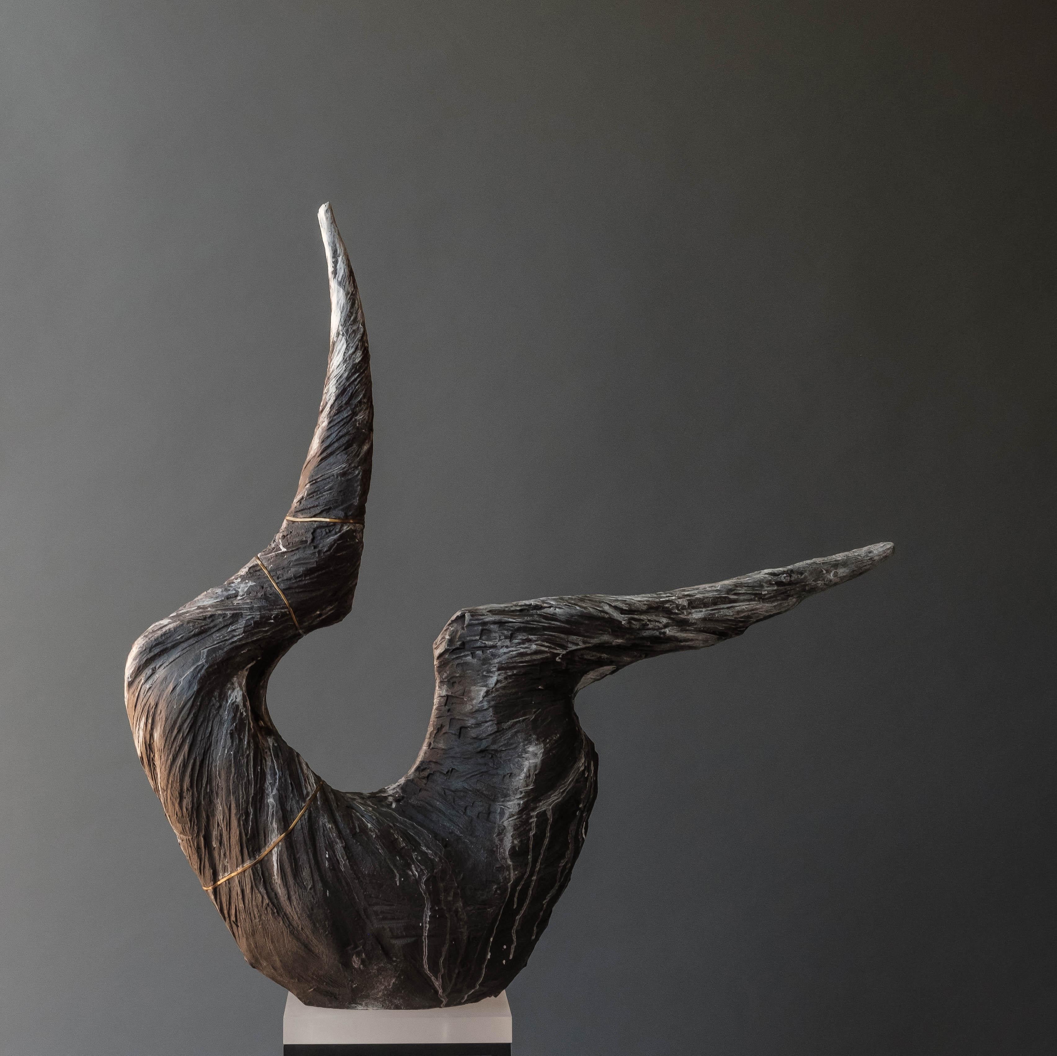 Abstract Sculpture Beverly Morrison - Sculpture abstraite en argile, Antiguo, 2019