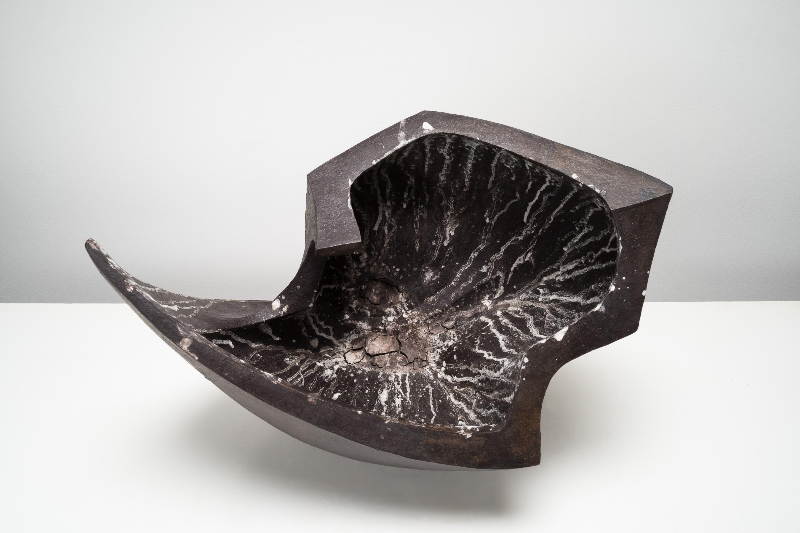 Lluvia, escultura abstracta de arcilla, 2019