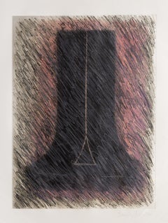 Vintage Untitled, Abstract Expressionist Etching by Beverly Pepper