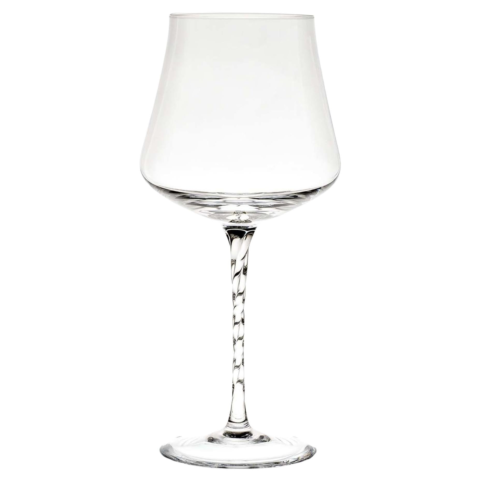 Beviamo Set of 6 Water Glasses with Twisted Stem For Sale