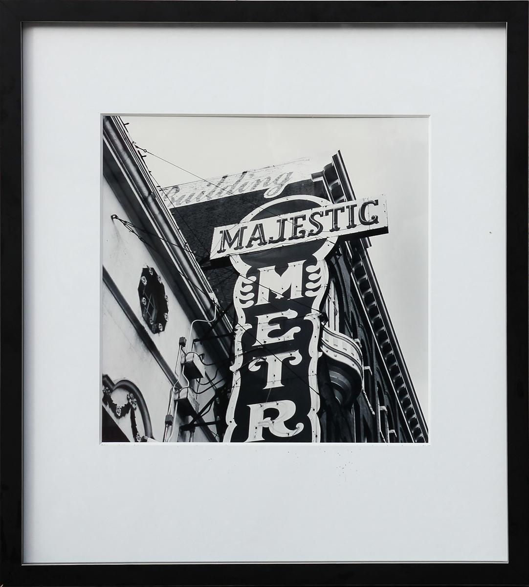Bevin Bering Black and White Photograph - "Majestic Metro" Contemporary Black and White Texas Photograph